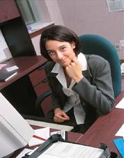 Office Worker at Desk